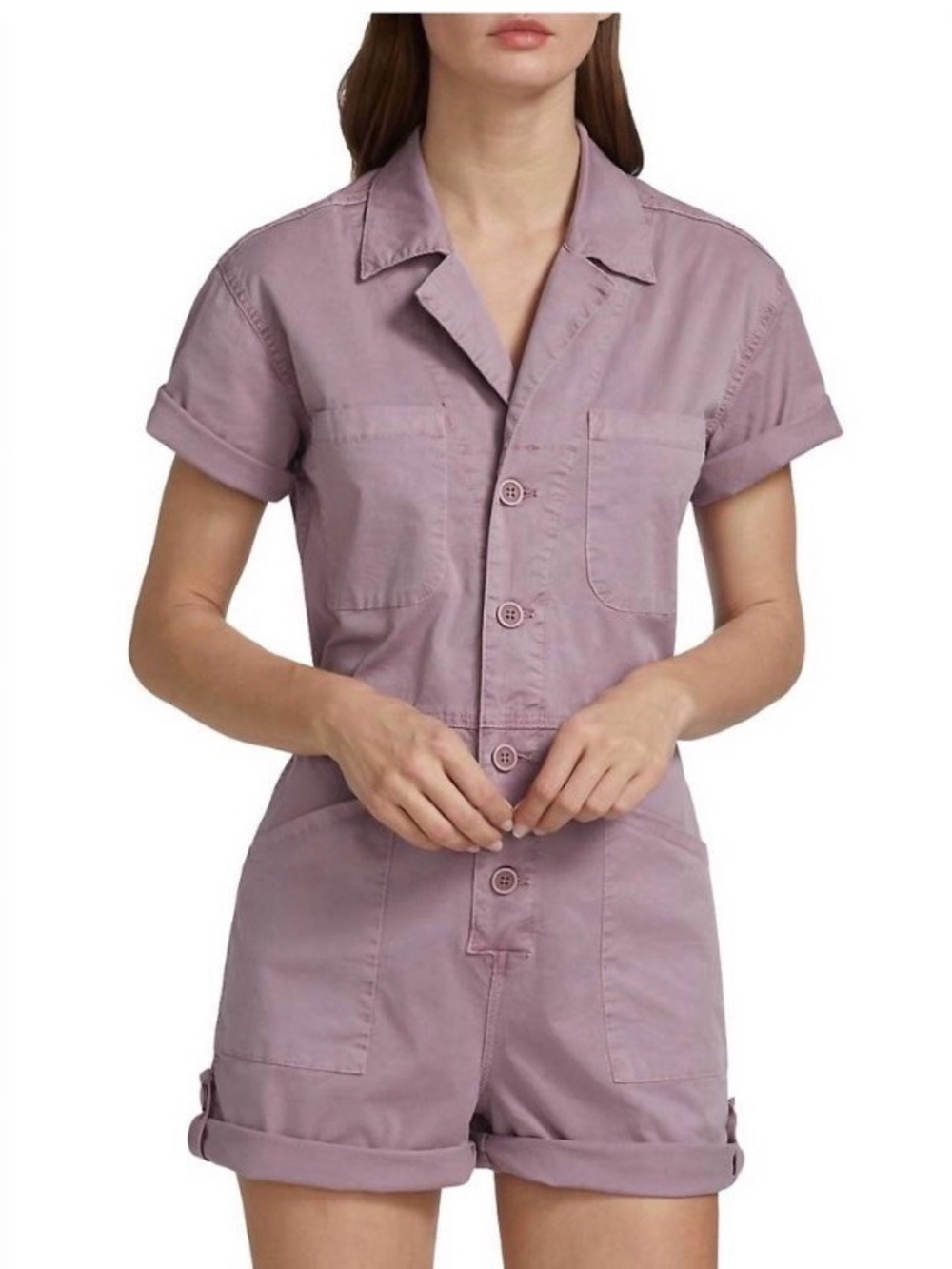 PISTOLA Women’s Parker Denim Field Suit Romper Lilac Dust Size M Streetwear